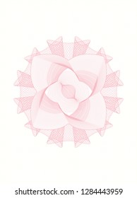 Pink abstract linear rosette