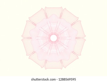Pink abstract linear rosette