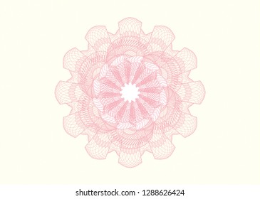 Pink abstract linear rosette