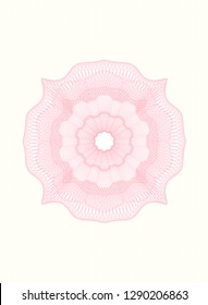 Pink abstract linear rosette