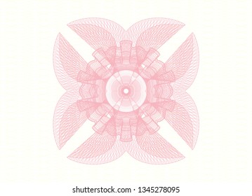 Pink abstract linear rosette