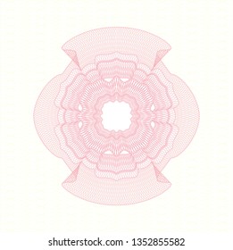 Pink abstract linear rosette