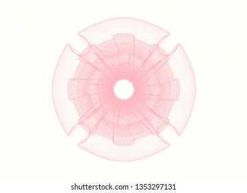Pink abstract linear rosette