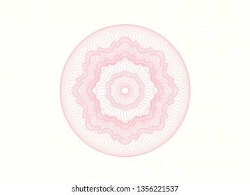Pink abstract linear rosette