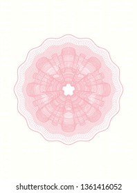 Pink abstract linear rosette