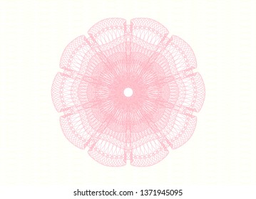 Pink abstract linear rosette