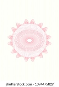 Pink abstract linear rosette