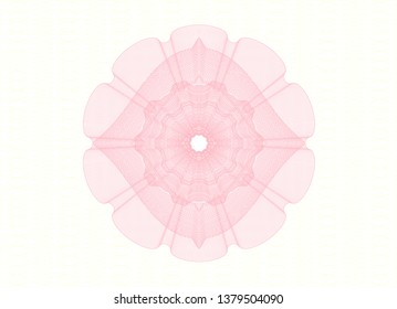 Pink abstract linear rosette