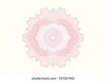 Pink abstract linear rosette