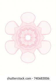 Pink abstract linear rosette