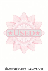 Pink abstract linear rosette with text Used inside