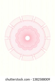 Pink abstract linear rosette. Vector Illustration. Detailed.