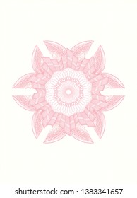 Pink abstract linear rosette. Vector Illustration. Detailed.