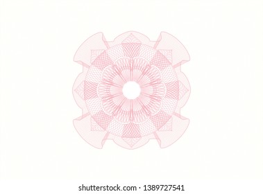 Pink abstract linear rosette. Vector Illustration. Detailed.