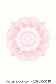 Pink abstract linear rosette. Vector Illustration. Detailed.