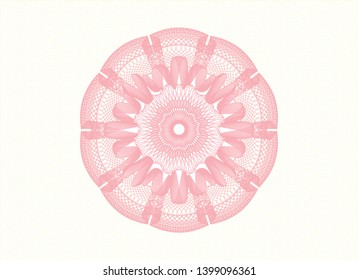 Pink abstract linear rosette. Vector Illustration. Detailed.