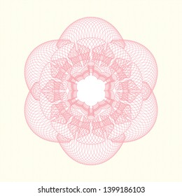 Pink abstract linear rosette. Vector Illustration. Detailed.