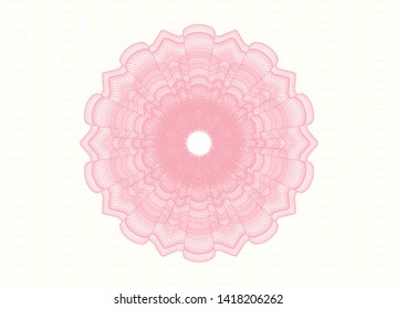 Pink abstract linear rosette. Vector Illustration. Detailed.