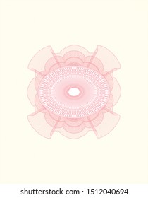 Pink abstract linear rosette. Vector Illustration. Detailed.