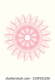 Pink abstract linear rosette. Vector Illustration. Detailed.