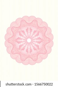 Pink abstract linear rosette. Vector Illustration. Detailed.