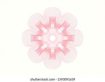 Pink abstract linear rosette. Vector Illustration. Detailed.