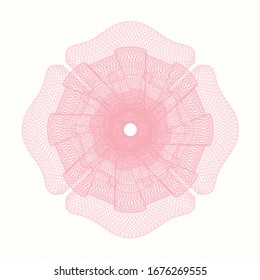 Pink abstract linear rosette. Vector Illustration. Detailed.