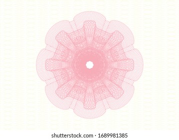 Pink abstract linear rosette. Vector Illustration. Detailed.