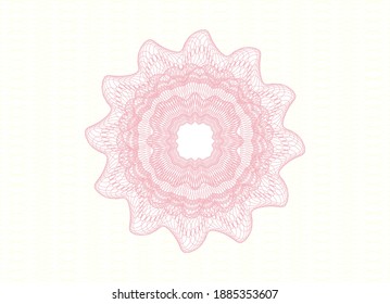 Pink abstract linear rosette. Vector Illustration. Detailed. 
