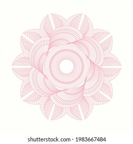 Pink abstract linear rosette. Vector Illustration. Detailed. 