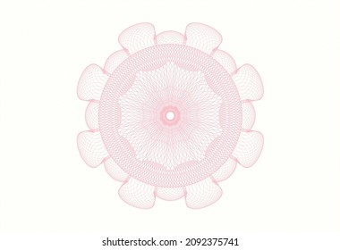 Pink abstract linear rosette. Vector Illustration. Detailed. 