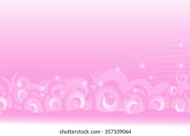 Pink abstract lines and swirl wave vector background