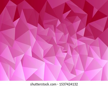 Pink abstract low poly background. Vector illustration