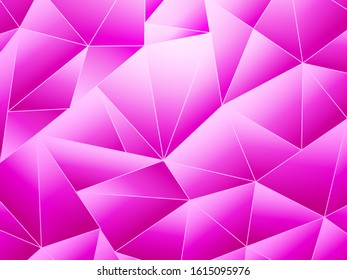 Pink abstract low poly background. Vector stock  illustration for poster