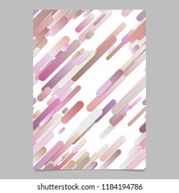 Pink abstract modern gradient diagonal rounded stripe pattern page background template - vector stationery illustration