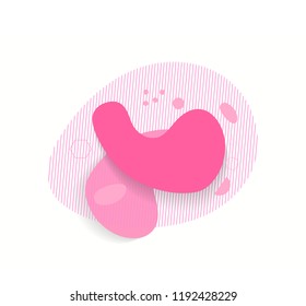 Pink abstract modern infographic element isolated on white. Template for the design of logo, flyer, presentation. Vector illustration