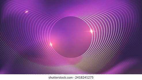 Pink abstract neon lines background vector design in eps 10