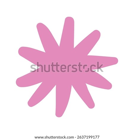 Pink Abstract Organic Star Shape