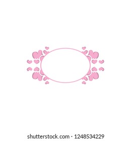 Pink abstract ornament frame