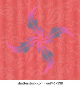 Pink abstract ornament, vector seamless pattern of abstract decorative elements.