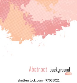 Pink abstract paint splashes illustration. Vector background with place for your text.