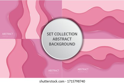 pink abstract paper cut slime background,can be used in cover design, poster, flyer, book design, website backgrounds or advertising. vector illustration.