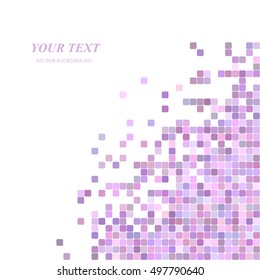 Pink abstract pixel square pattern background design