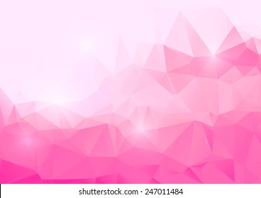 Pink abstract polygonal background 