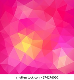 Pink abstract polygonal background. Can be used for wallpaper, pattern fills, web page background and mobile interface template, surface textures.