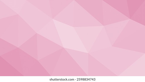 Pink abstract polygonal background. Triangle geometric background. Vector illustration.