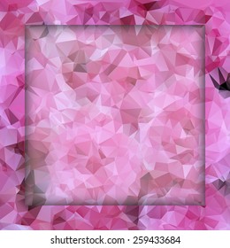 Pink abstract polygonal triangle mosaic pattern background