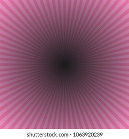 Pink abstract ray burst background - motion vector graphic design from striped rays on black background