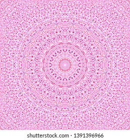 Pink abstract repeating curved triangle mosaic kaleidoscope mandala wallpaper pattern - geometric vector background illustration