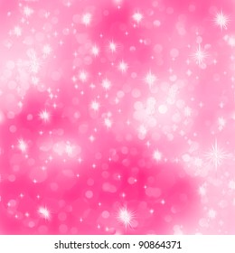 Pink abstract romantic background with stars. EPS 8 vector file included